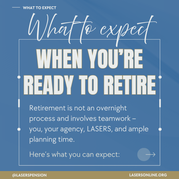 What to Expect When You’re Ready to Retire Link to LASERS Ready to Retire page