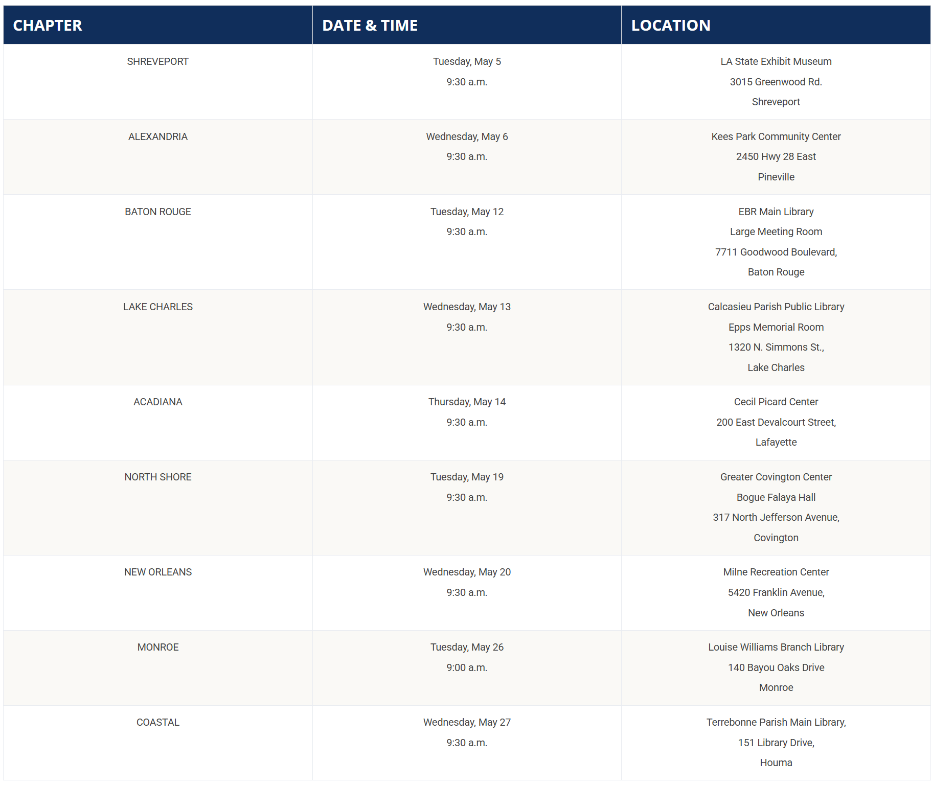 Link to LASERS 2026 RSEA meetings page