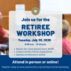 Registration for the LASERS Retiree Workshop